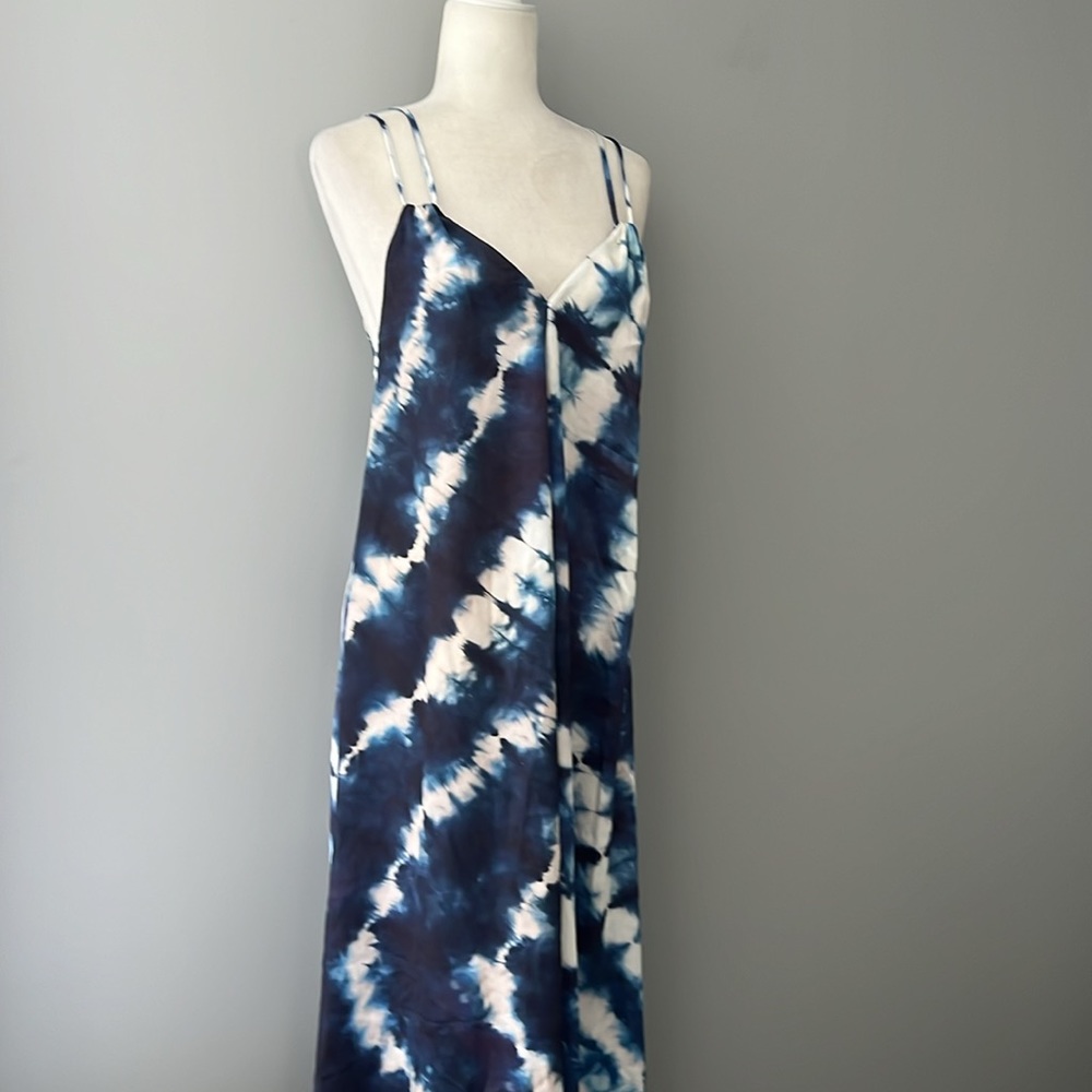 NWT ZARA Tie Dyed Flowy Slip Maxi Dress - Picture 10 of 15